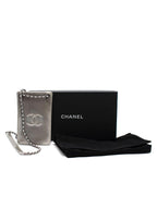 Chanel Silver Patent Leather Crossbody CC Phone Bag
