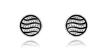 White Gold Diamond & Enamel Cufflinks