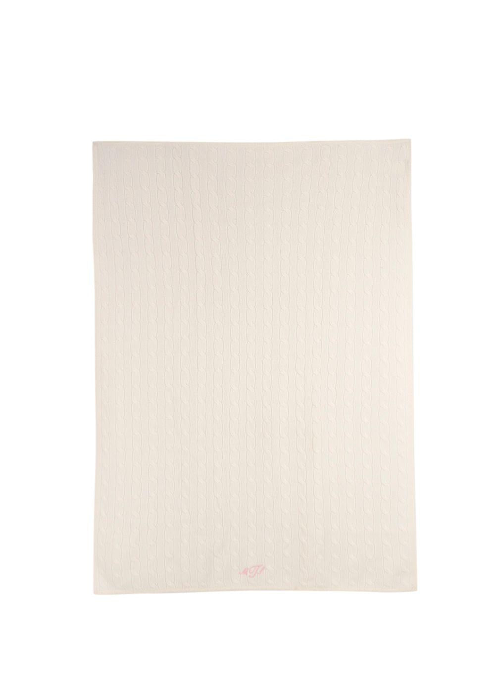 Ralph Lauren Cream Argyle Knit Baby Blanket