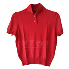 Gianni Versace Red Cashmere & Silk Polo Shirt