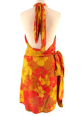 Odette floral-print crepe halterneck mini dress
