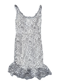 White Floral Lace Frilled Dress