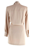 Imperial Champagne Wrap Mini Dress