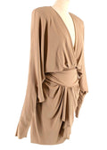Alexandre Vauthier Batwing Sleeve Draped Mini Dress