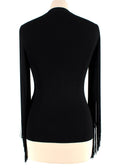 Christopher Kane Black Tassel Sleeved Top