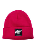 More Joy Magenta Logo-patch Beanie Hat