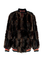 Etro Brown Faux Fur Bomber Jacket