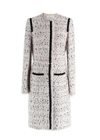 Giambattista Valli Black and White Lightweight Tweed Coat