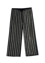 Dries Van Noten Black Silk Sequin Embellished Trousers