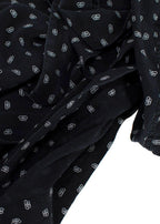 Balenciaga Black Monogram Silk Blouse