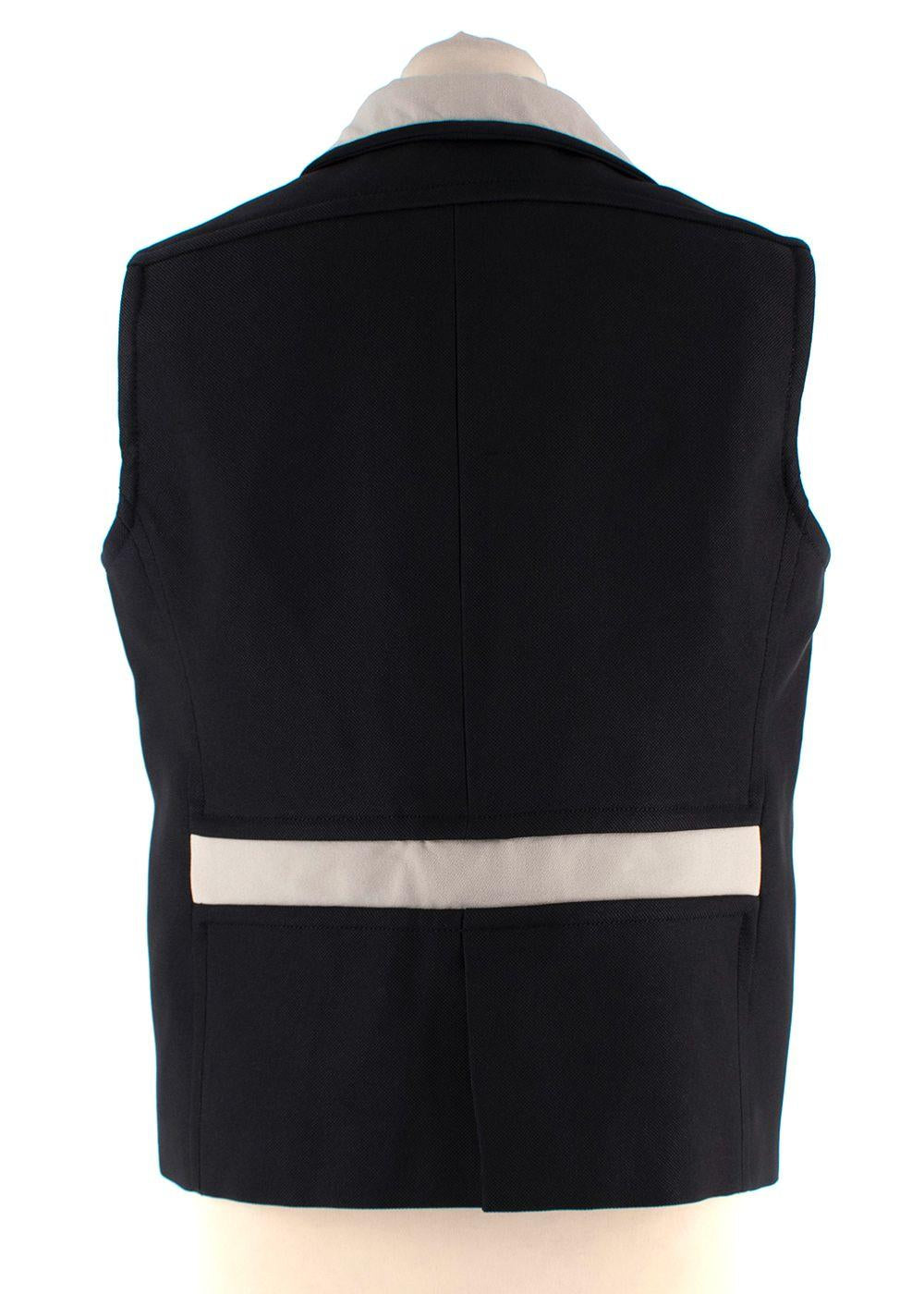 Balenciaga Black Contrast Trim Waistcoat