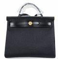 Hermès Noir/ Hunter Zip Retourne 31cm Herbag