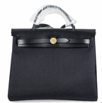 Hermès Noir/ Hunter Zip Retourne 31cm Herbag