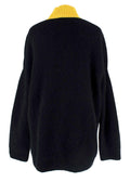 Fendi X Fila Black And Yellow Funnel Neck Knit Jumper