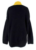 Fendi X Fila Black And Yellow Funnel Neck Knit Jumper