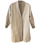 MaxMara Camel Leather Trimmed Wool & Cashmere jacket