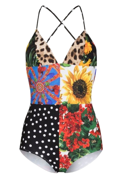 Sicily Floral Patchwork Swimsuit
