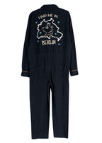 CHUFY Navy Corduroy Frank 'Find Me In Berlin' Jumpsuit