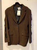 Infinity cutout basketweave blazer