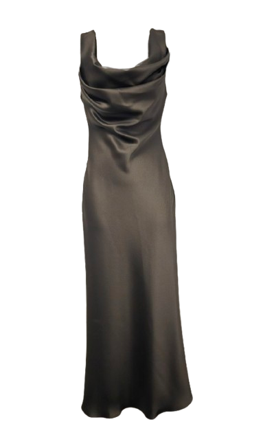 Rasario Black Cowl Neck Maxi Dress