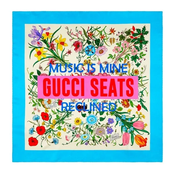 Gucci x Sony Music Collab Silk Scarf