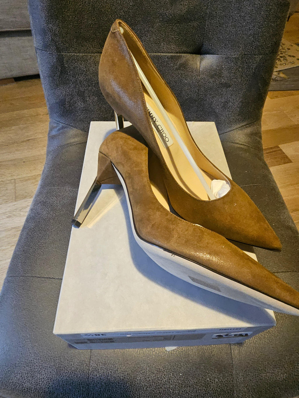 Jimmy Choo Tan Suede Pumps