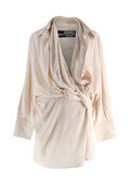 Jacquemus Neutral Le Papier Mini Dress