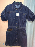 indigo denim shirt dress