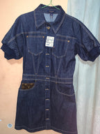 indigo denim shirt dress