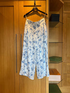 Ralph Lauren Purple Label Floral Wide Leg Silk Trousers