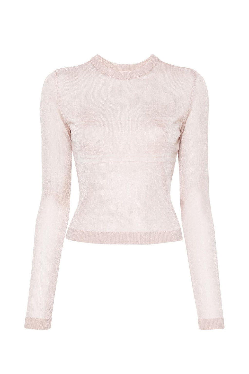 Chiara Ferragni Pink Lurex Yarn Jumper