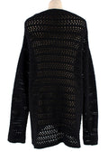 Jil Sander Black Cashmere Open Knit Longline Jumper