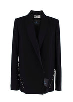Lanvin Black Single Breasted Jewel Embellished Blazer