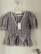 Blue floral Rikki blouse