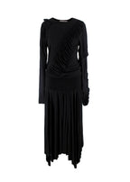 Preen Line Estela asymmetric ruched stretch-cotton jersey midi dress