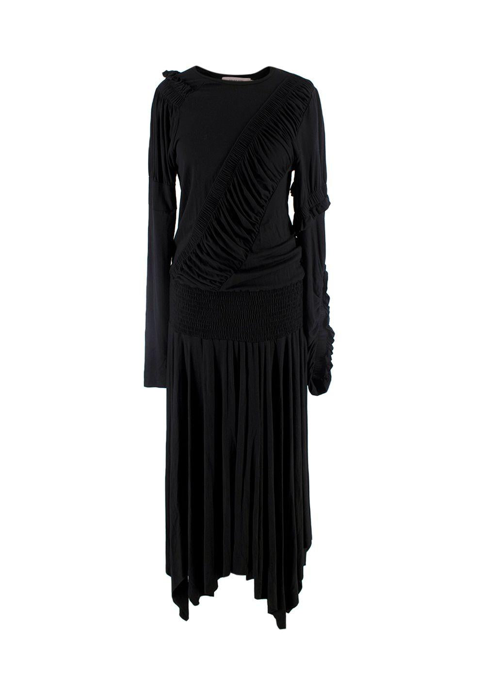 Preen Line Estela asymmetric ruched stretch-cotton jersey midi dress