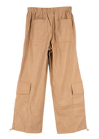 Frankie Shop Elvinne Faux Leather Cargo Pants in Latte
