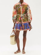 Zimmermann Tropicana Short Belted Dress