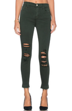J Brand Alana High Rise Crop Jeans in Demented Evergreen