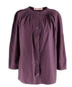 Marni Plum Cotton Blouse