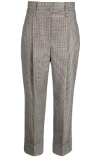 Bruenllo Cucinelli Brown Check High Waisted Trousers