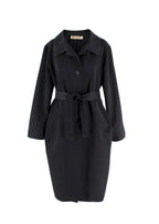 Marni Charcoal Belted Wool Blend Coat