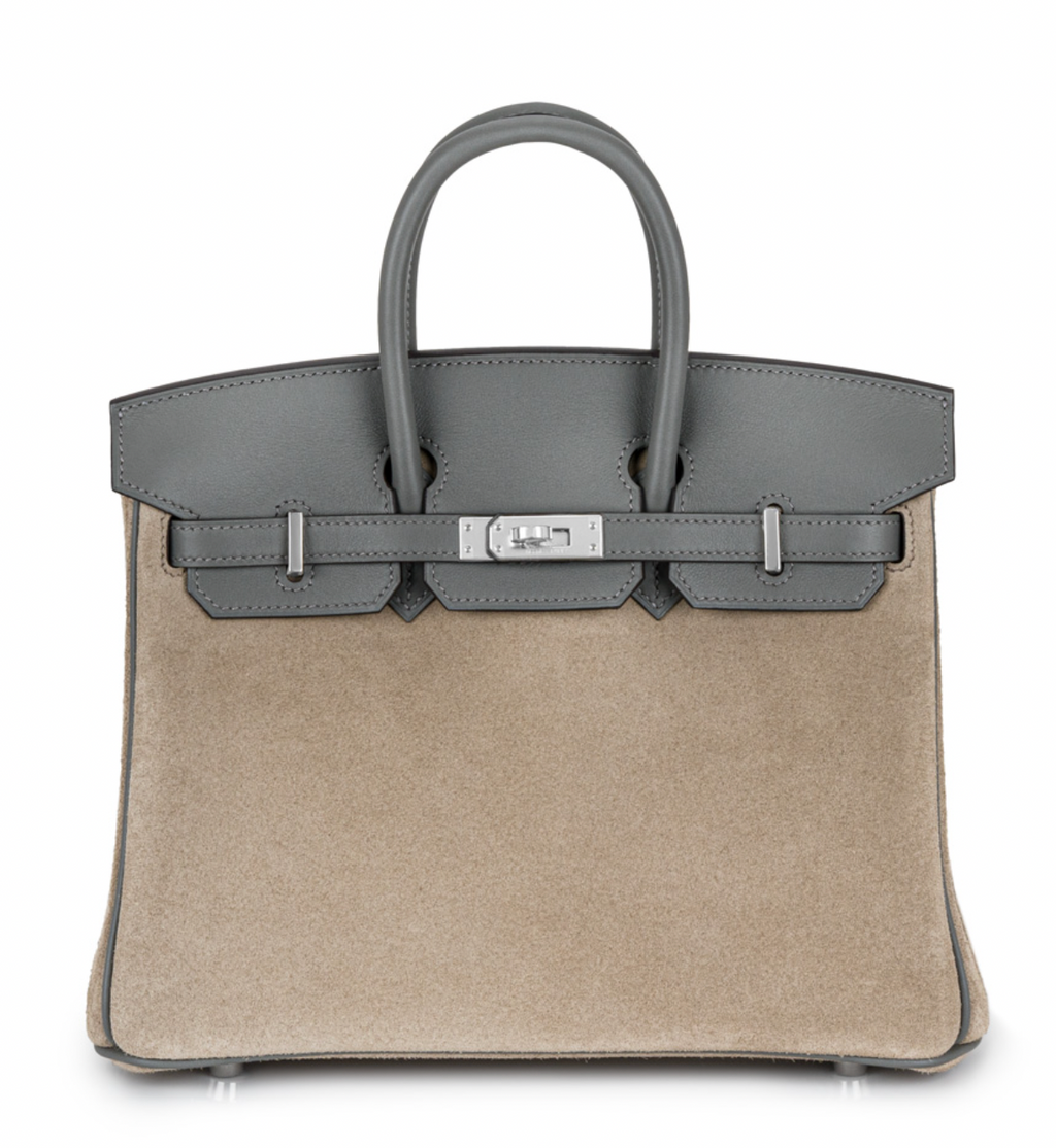 Hermes Gris Meyer & Gris Caillou Grizzly Birkin 25 PHW