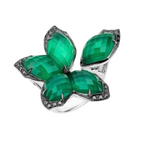 Stephen Webster Green The 'Love Me, Love Me Not' Crystal Haze Chance Cocktail Ring