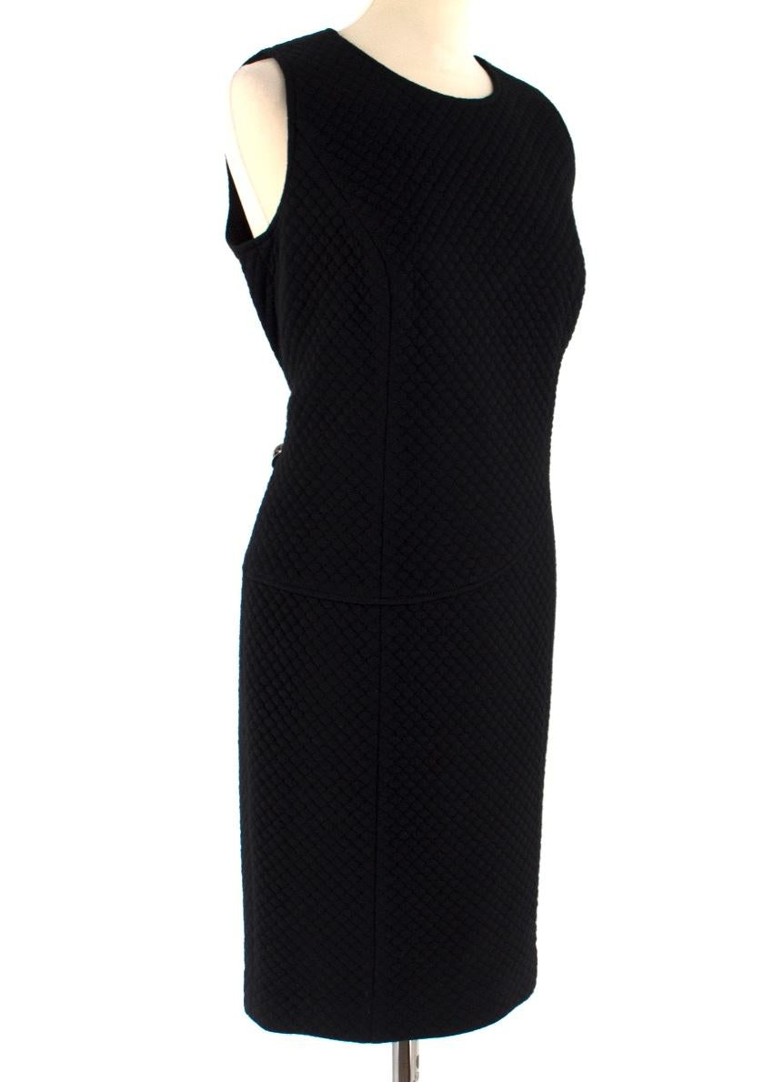 Peter Reinwald Black Quilted Sleeveless Dress