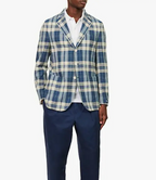 Ralph Lauren  Checked Single-Breasted Cotton Blazer