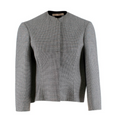 Balenciaga Wool Houndstooth Structured Crop Jacket