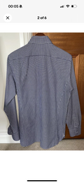 Tom Ford Navy And White Check Cotton Shirt