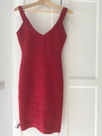 Red stretch knit Sydney bandage dress