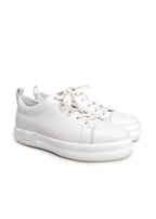 Hermes White Leather Happy  Sneakers